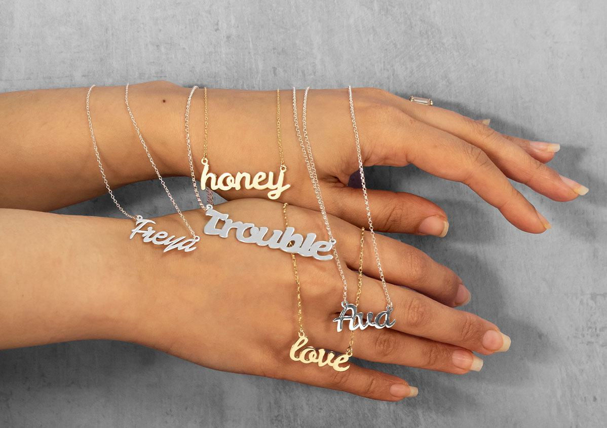 Personalised name or word pendant charm component