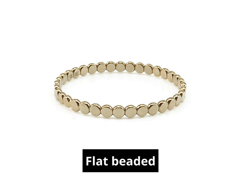 Thumbnail: Sterling silver or Gold beaded, wavy, twisted or sparkle stacking