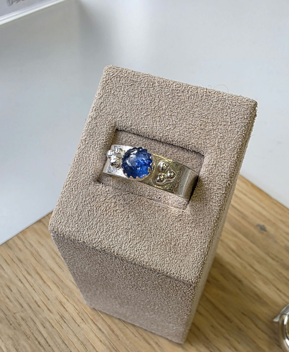 Thumbnail: Sterling silver 'lexis' semi precious gemstone ring