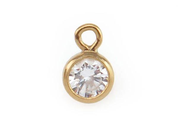 Thumbnail:  4mm Birthstone Charms - Gemstone charm