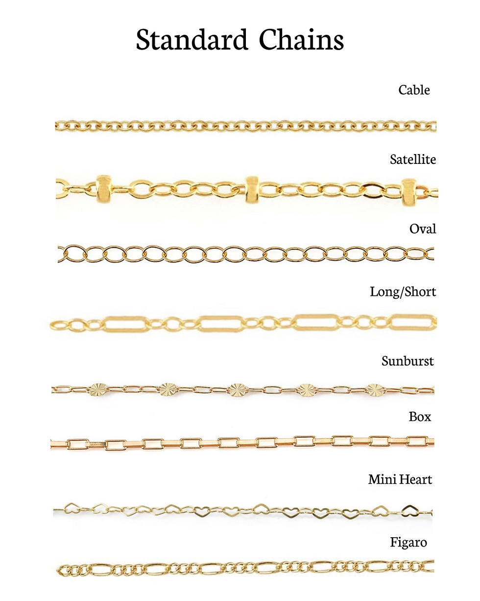Thumbnail: Simple chain necklace gold or silver components 