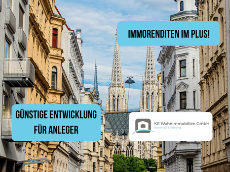 Eigentumswohnungen in Wien – Renditen steigen durch Stagnation der Kaufpreise und höheren Mieten um teils mehr als 23 %