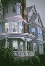 La Crosse acrylic canvas painting art Wisconsin house porch