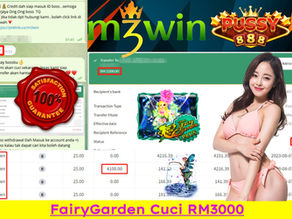 Congrats Our Member FairyGarden game tips to win RM3000 in Pussy888