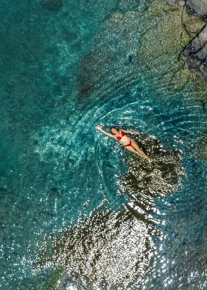 Woman Swimming in St Vincent