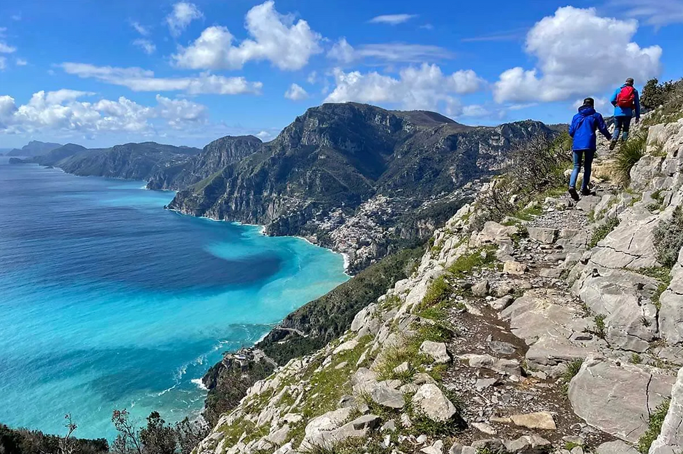Couple Hiking Path of the Gods