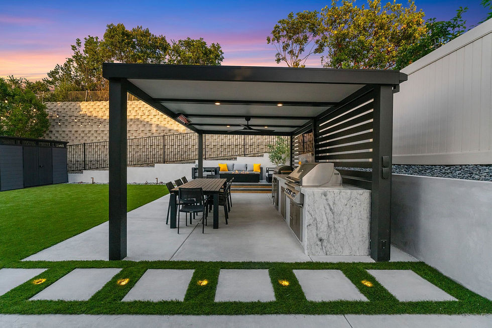 Entertainer's backyard