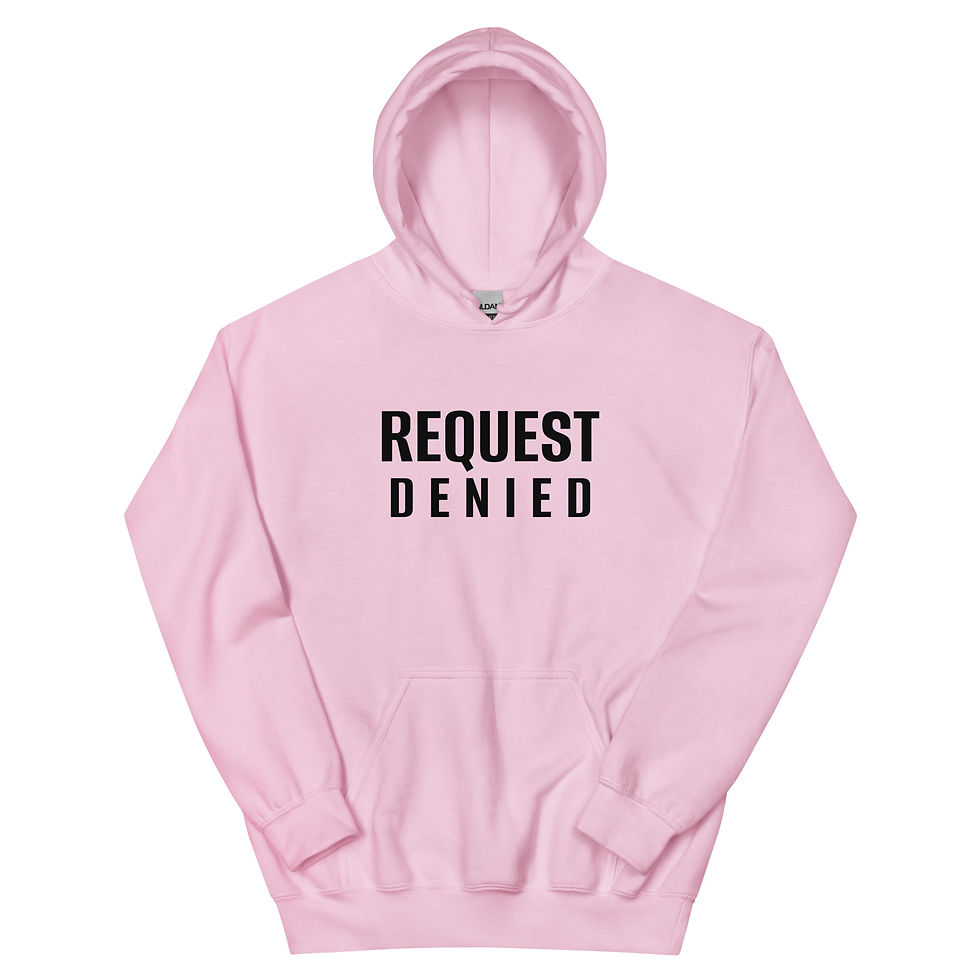 Thumbnail: REQUEST DENIED Unisex Hoodie - Black Logo