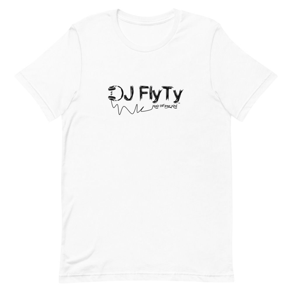 DJ Fly Ty Unisex Short-Sleeve T-Shirt - Black Logo