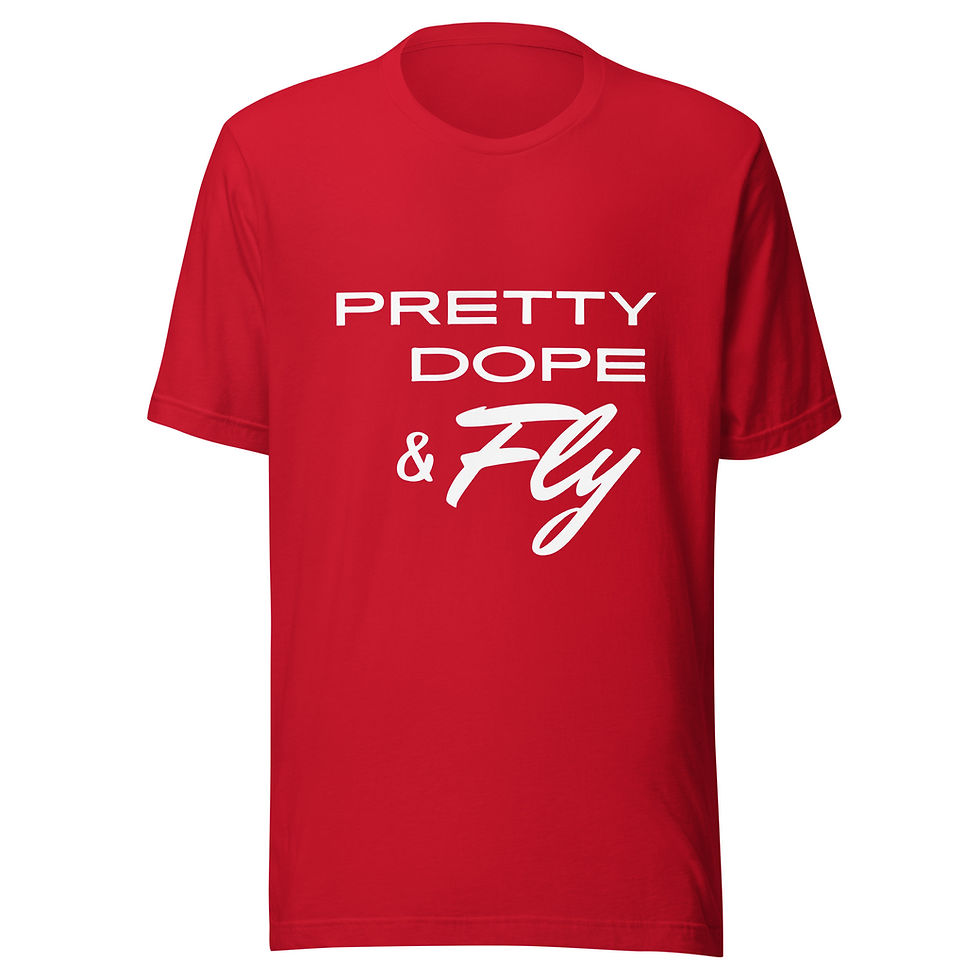 Thumbnail: Pretty Dope & Fly Unisex T-shirt - White Logo