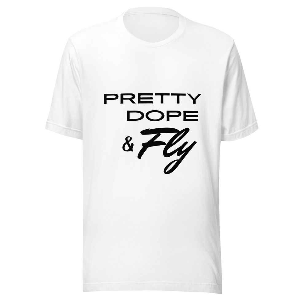 Thumbnail: Pretty Dope & Fly Unisex T-shirt - Black Logo