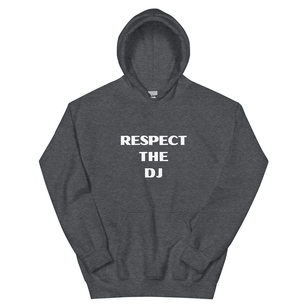 Thumbnail: Respect the DJ Unisex Hoodie - White Logo