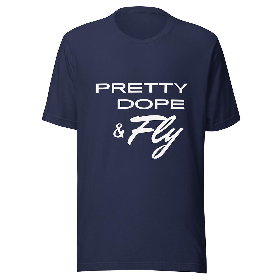 Thumbnail: Pretty Dope & Fly Unisex T-shirt - White Logo