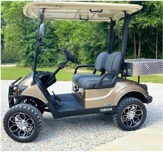Street-legal golf cart with mirrors and signals