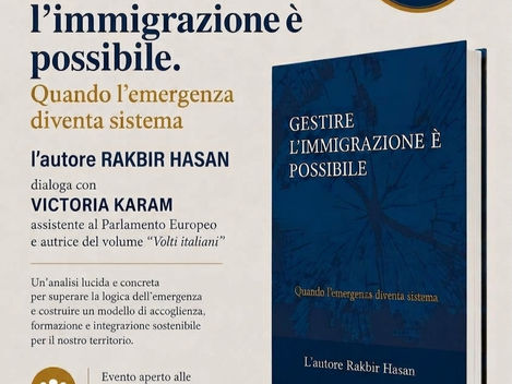 Sabato 10/10/2026 h. 17:30 - "Gestire l'immigrazione è possibile" di rakbir hasan