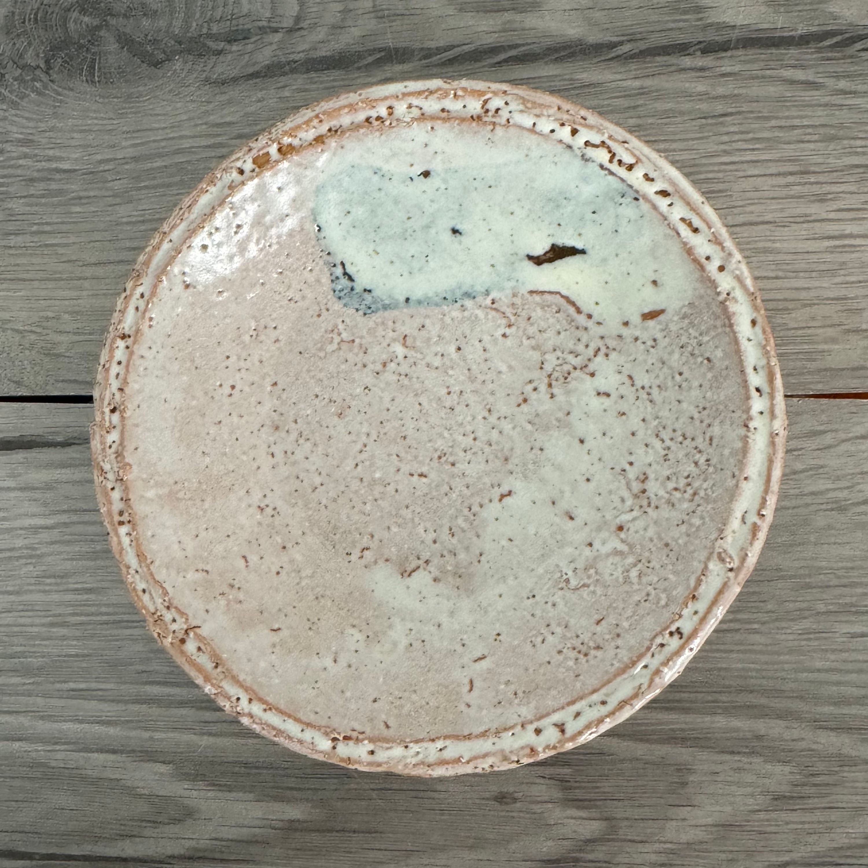 E068)Hagi ware Deishi Shibuya plate φ14cm