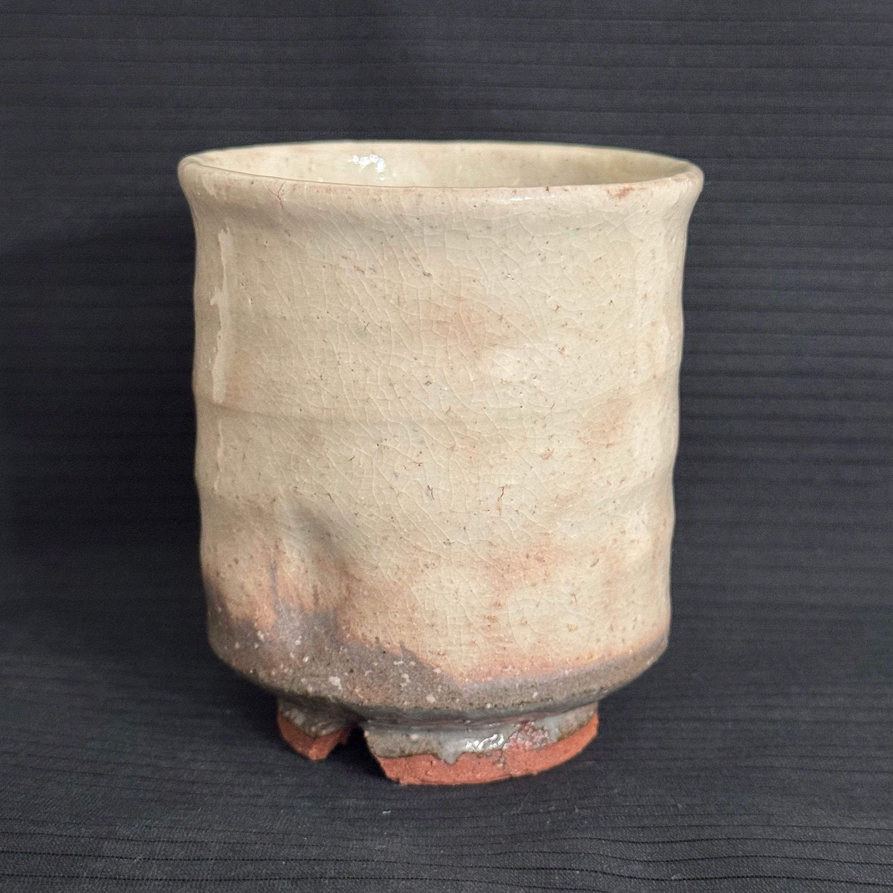 K082)Hagi ware Kunisuke Nakahara tea cup