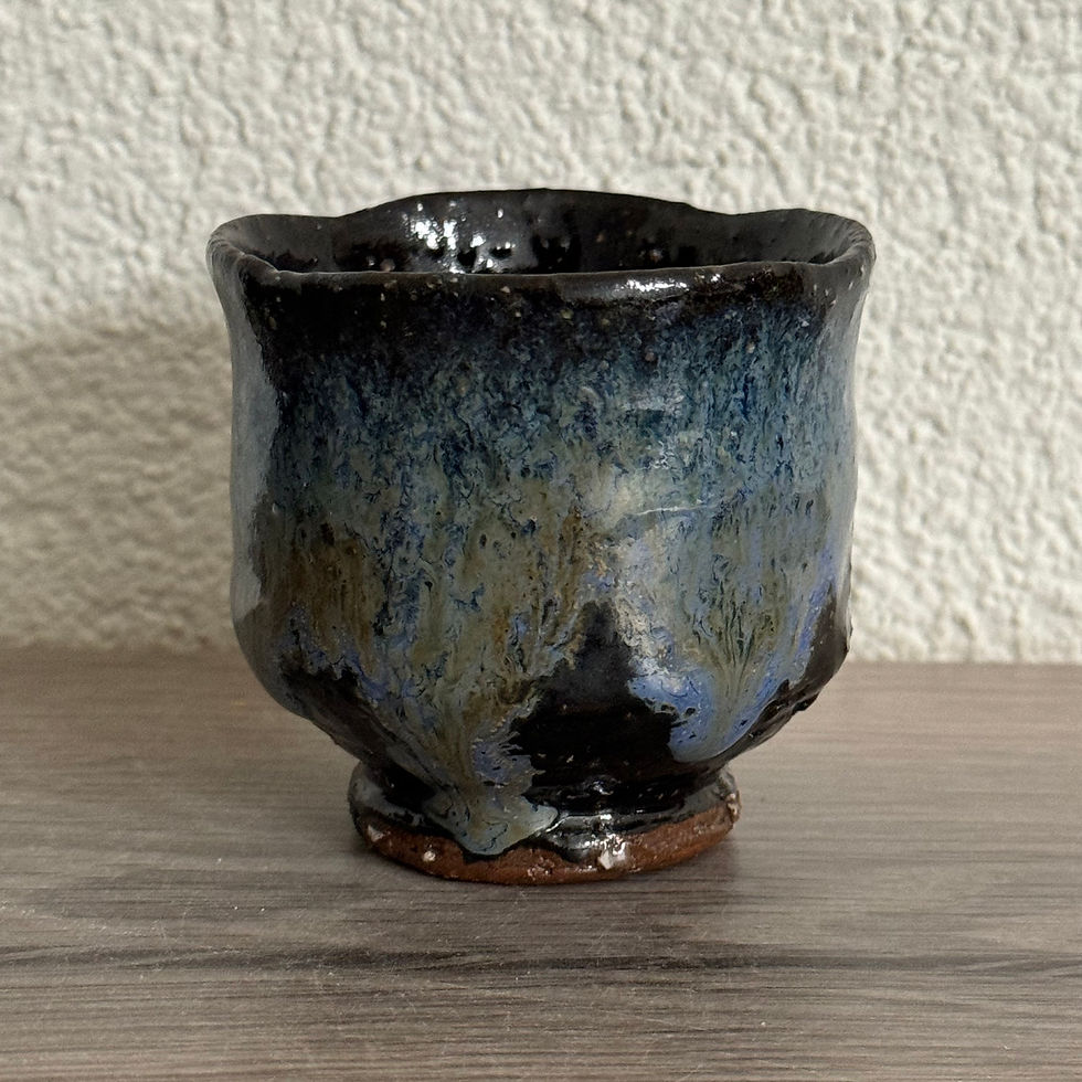 Thumbnail: C065)Hagi ware Kunisuke Nakahara espresso cup,sake cup