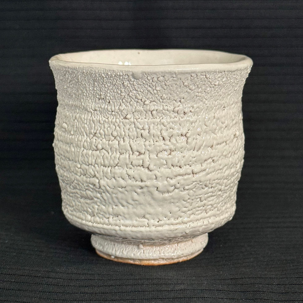 Thumbnail: L077)Hagi ware Yuka Matsuo sake cup,espresso cup