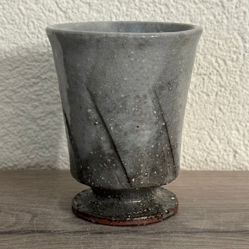Thumbnail: N083)Hagi ware Kunisuke Nakahara cup goblet tumbler