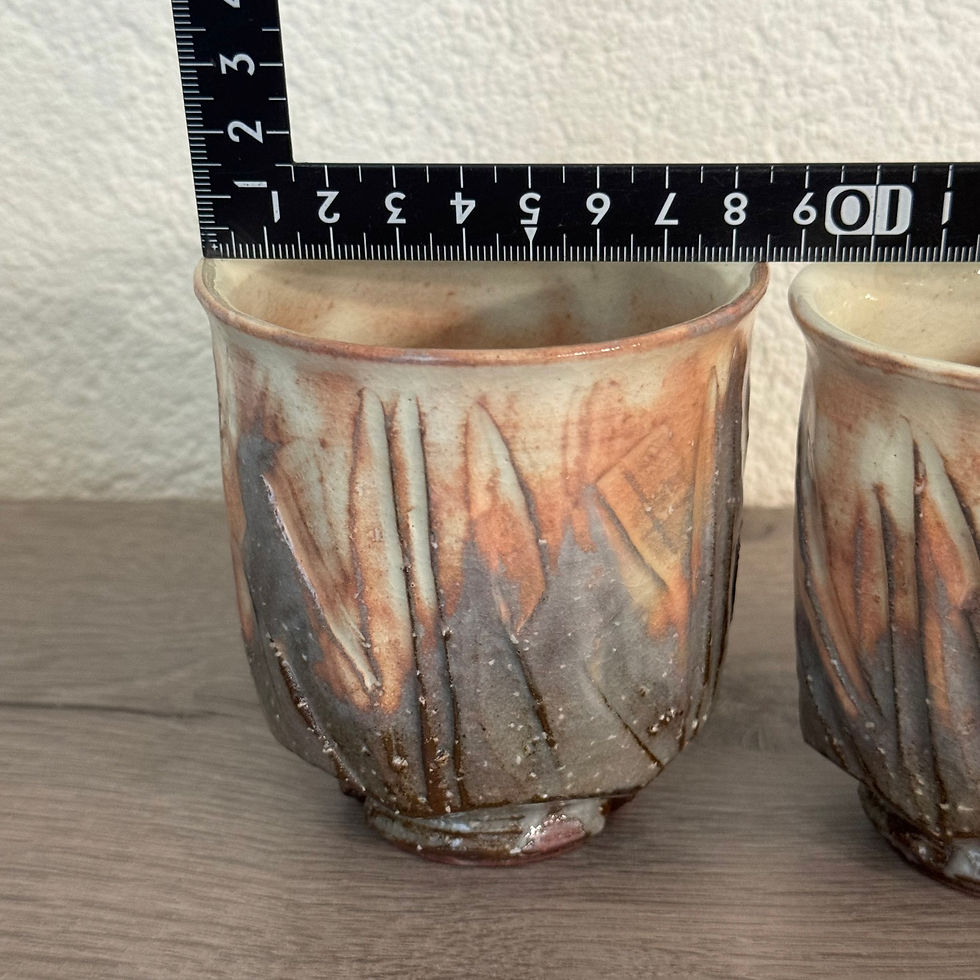 Thumbnail: D064)Hagi ware Yuka Matsuo tea cup(2 for €36,00)