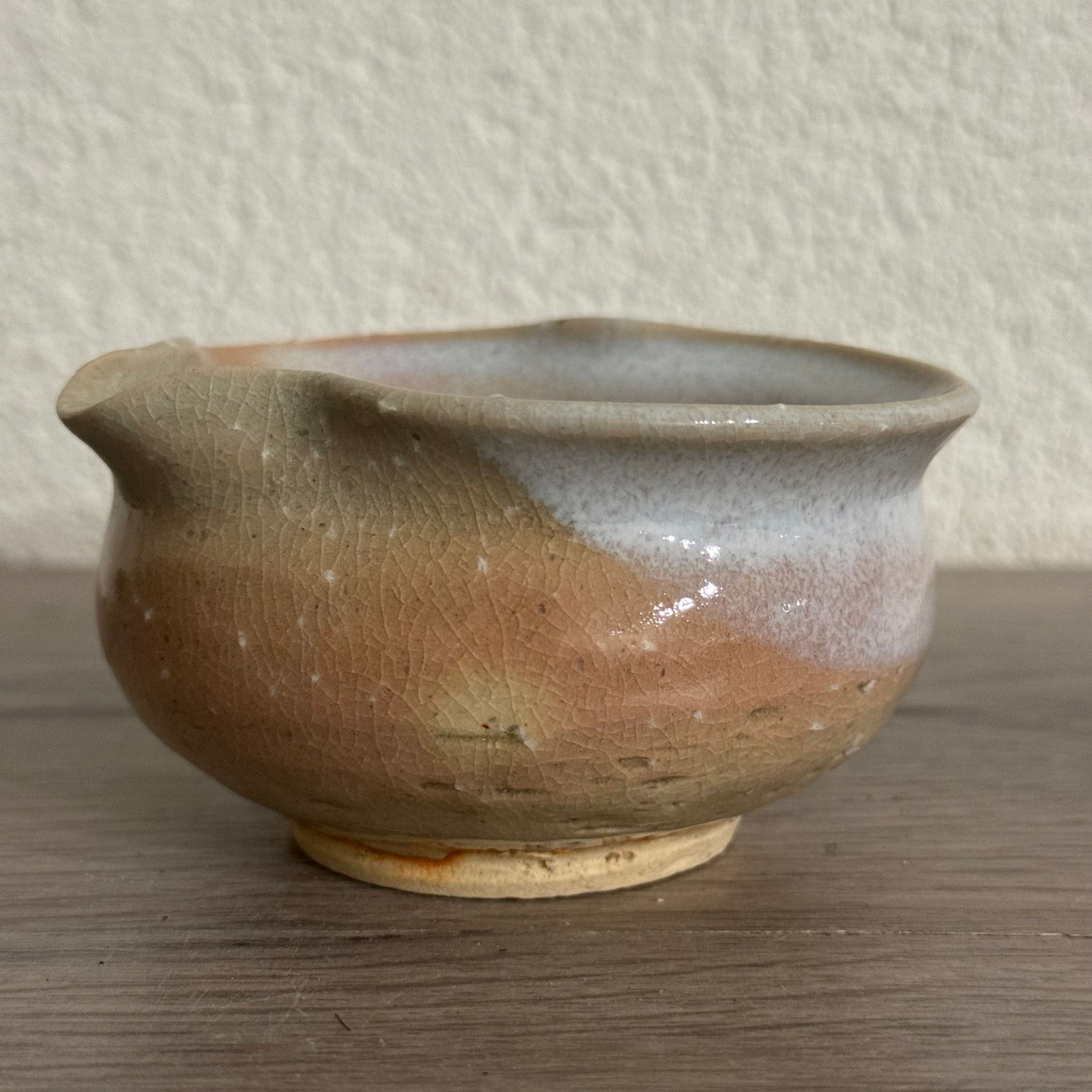 O-45)Hagi ware Tenpouzan lipped bowl Yuzamashi boiled water cooling