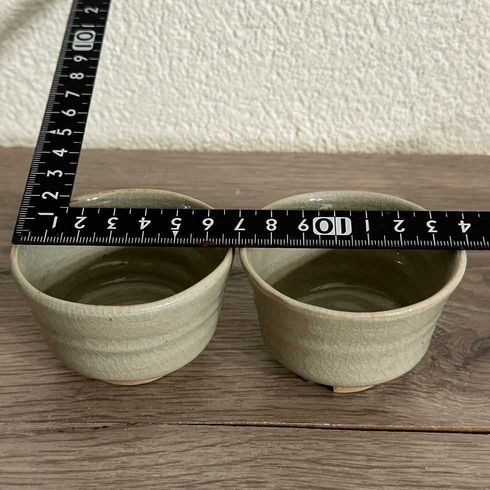 Thumbnail: M080)Hagi ware Dousen Tsuchitani sencha cup,mini tea cup(2 for €24,00)