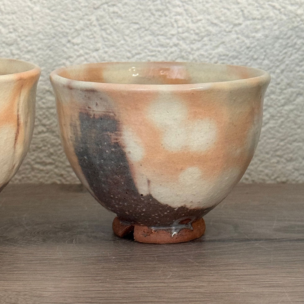 Thumbnail: D069)Hagi ware Yuka Matsuo tea cup(2 for €30,00)