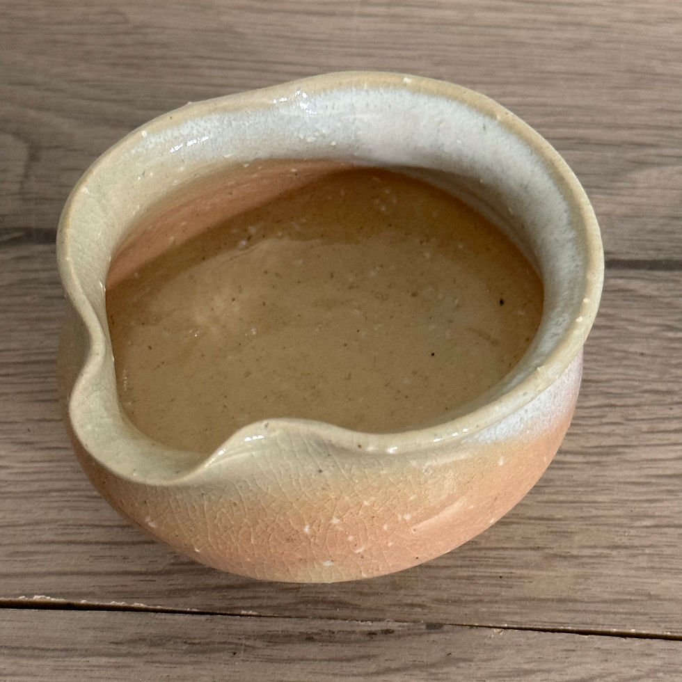 Thumbnail: O-43)Hagi ware Tenpouzan lipped bowl Yuzamashi boiled water cooling