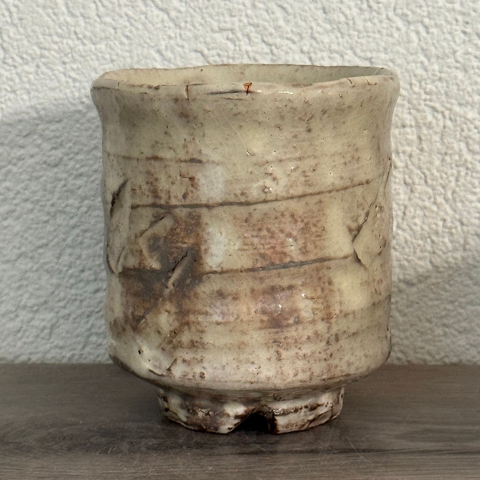 Thumbnail: F034)Hagi ware Yuka Matsuo Matcha bowl (Cylinder Type)
