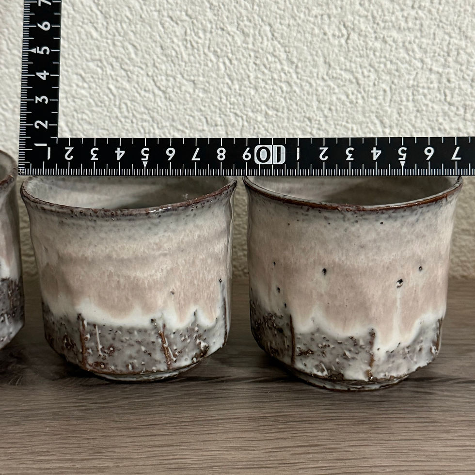 Thumbnail: A074)Hagi ware Kunisuke Nakahara tea cup(3 for €54,00)