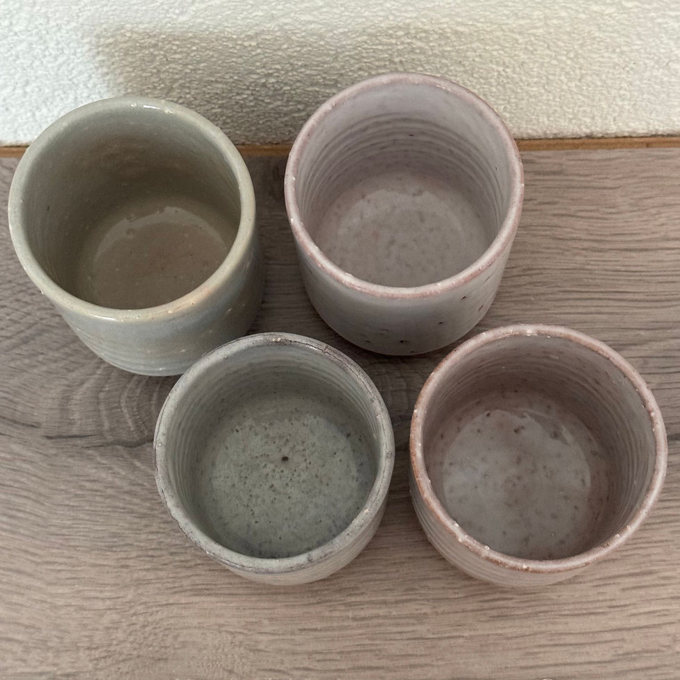 Thumbnail: B020)Hagi ware Tenpozan tea cup(4 for €56,00)