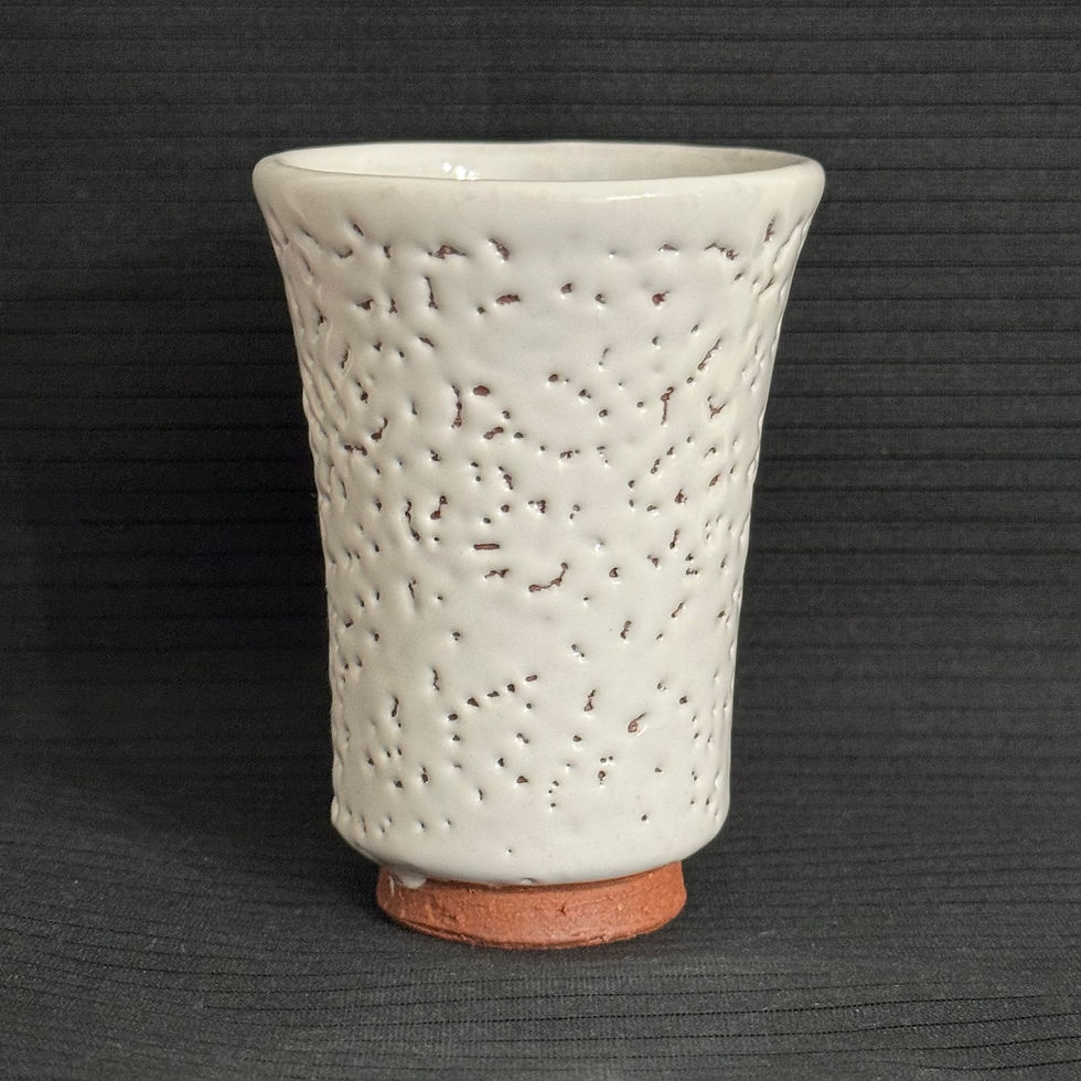 Thumbnail: L059)Hagi ware Yuka Matsuo sake cup,espresso cup