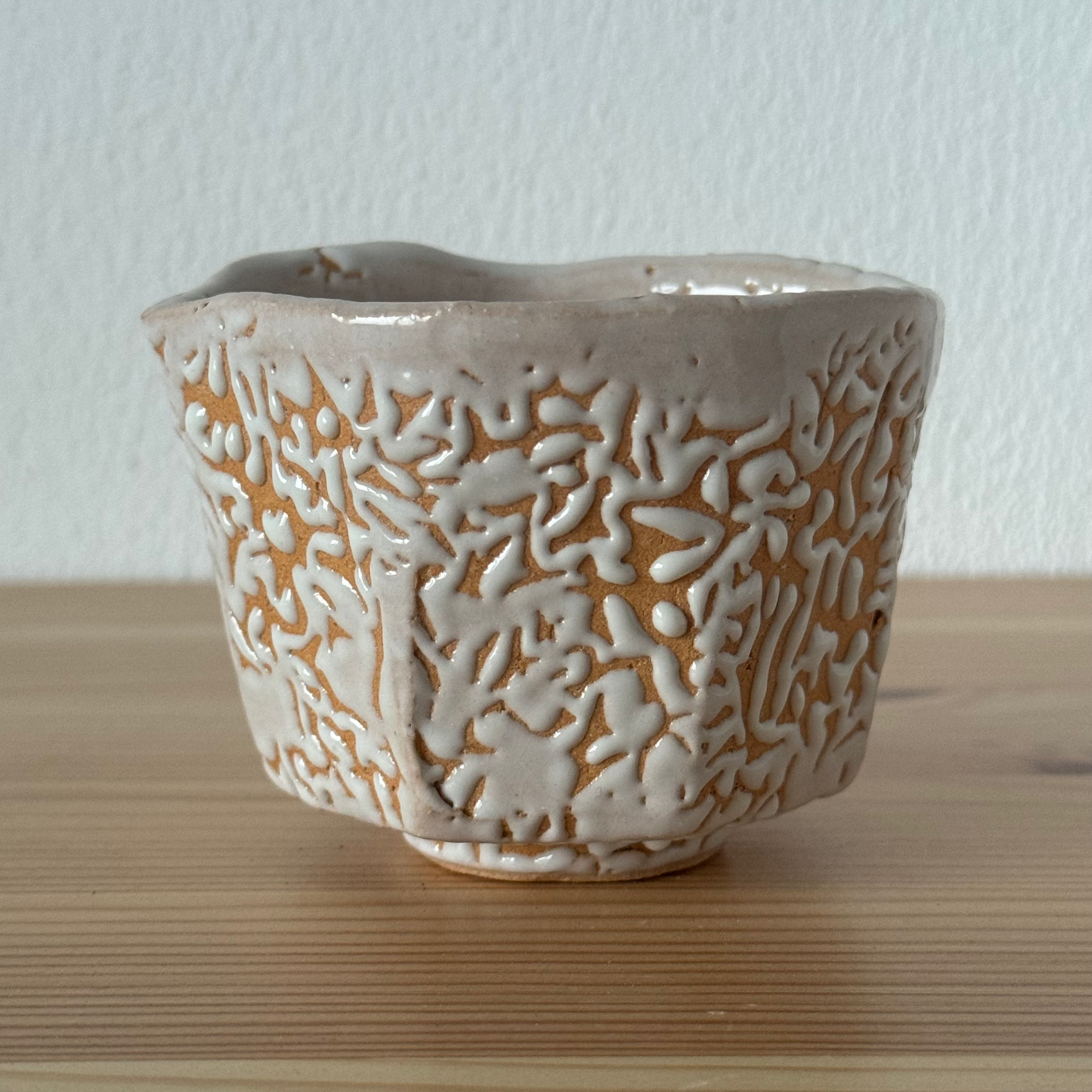 U086)Hagi ware Akira Kawano espresso cup,sake cup