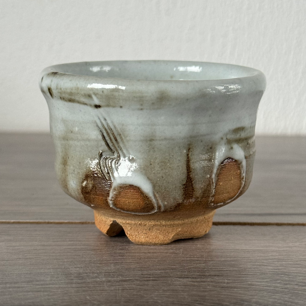 Thumbnail: T079)Hagi ware Genshu Sotozono sake cup