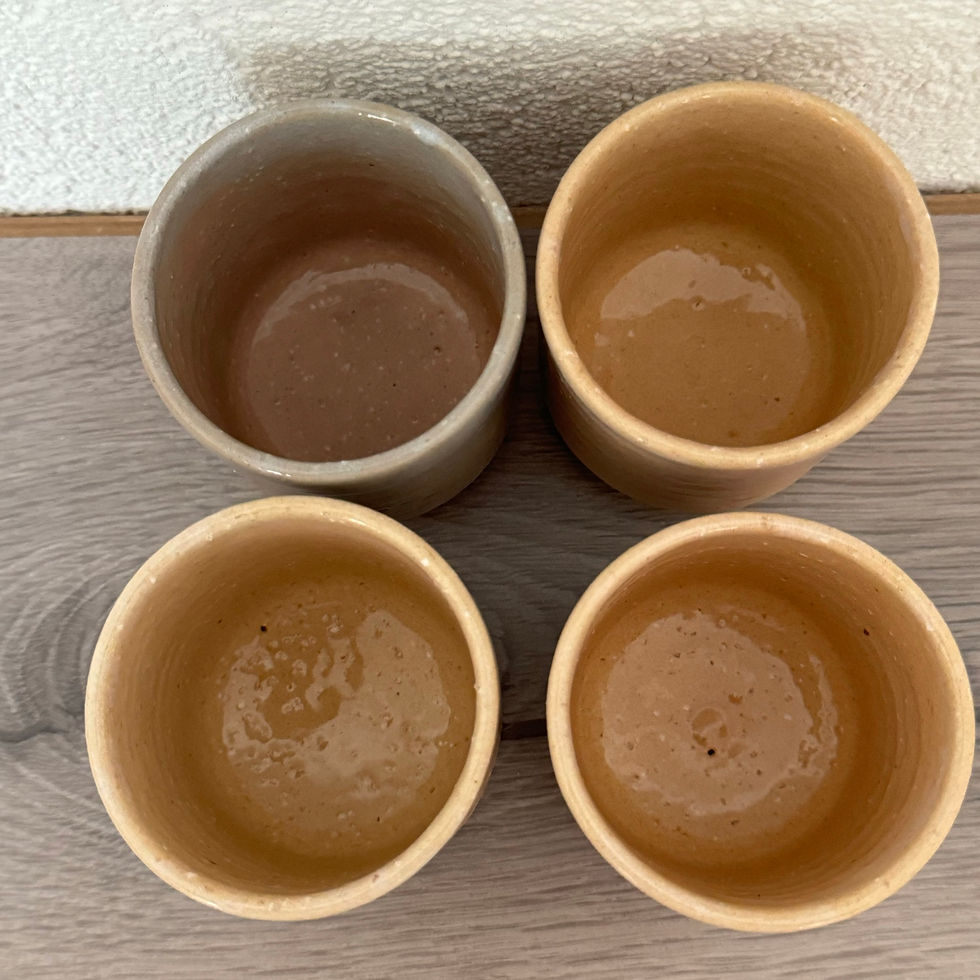 Thumbnail: B018)Hagi ware Tenpozan tea cup(4 for €56,00)