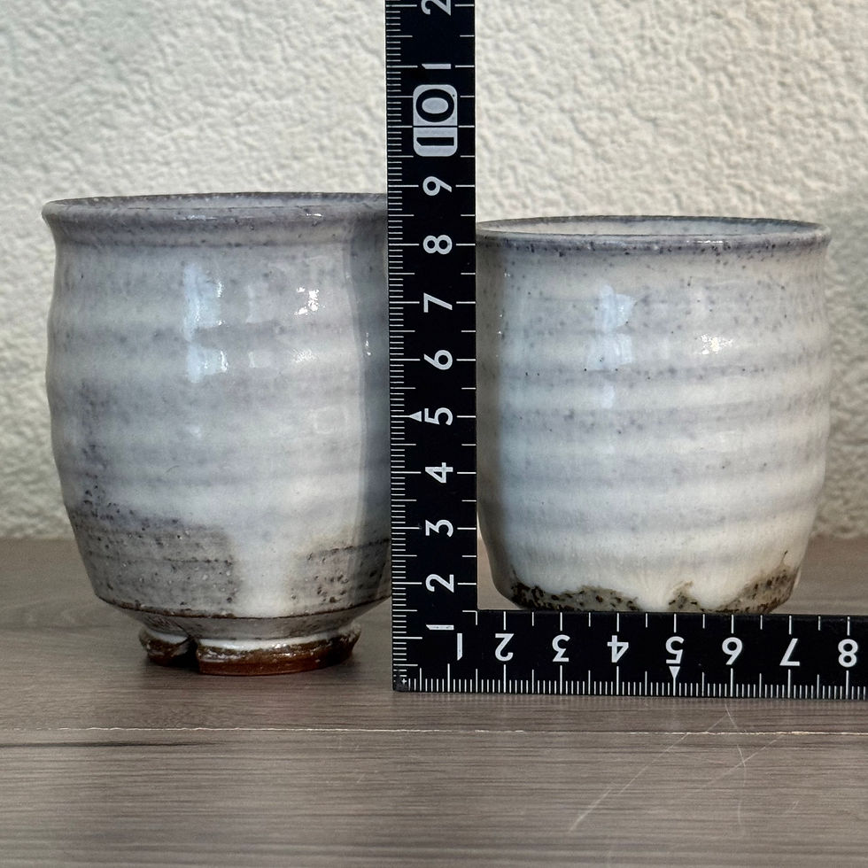 Thumbnail: D067)Hagi ware Yuka Matsuo tea cup(2 for €36,00)