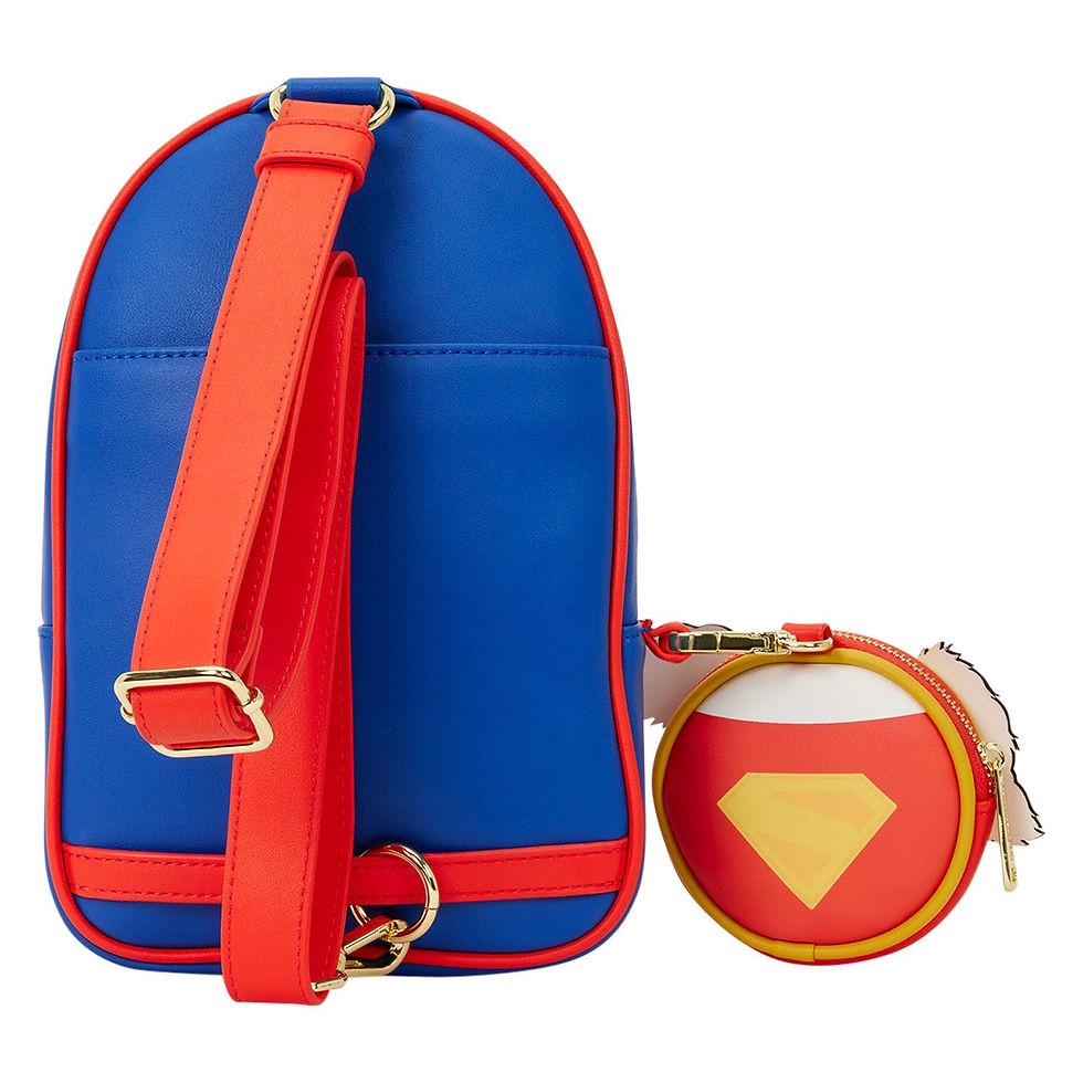 Thumbnail: Supergirl Krypto Dog Sling Crossbody Bag by Loungefly