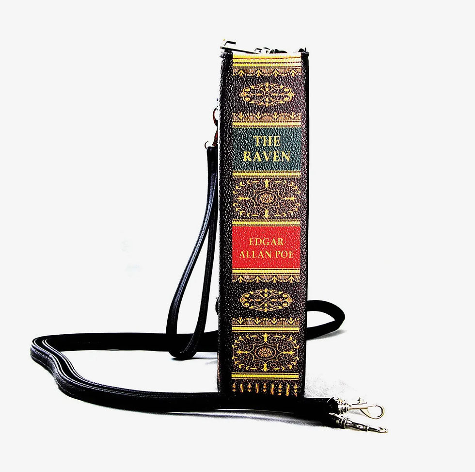 Thumbnail: The Raven by Edgar Allen Poe Vintage Book Clutch Bag Crossbody by Comeco Inc