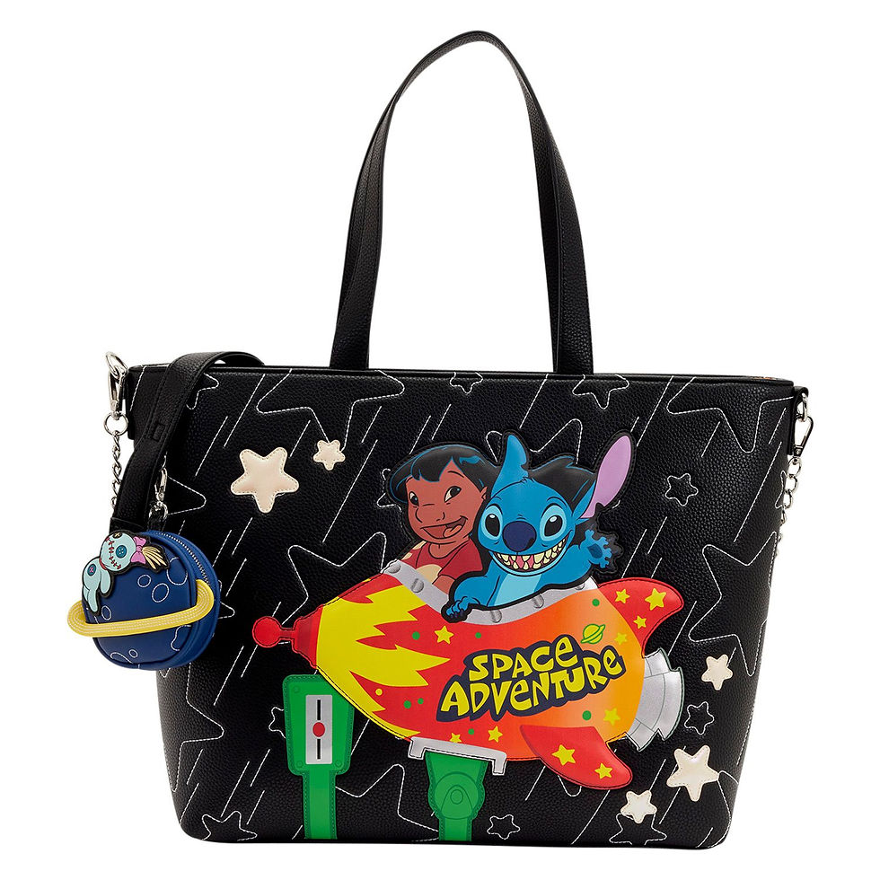 Thumbnail: Disney Lilo & Stitch Space Adventure Rocket Scrump Tote Crossbody by Loungefly
