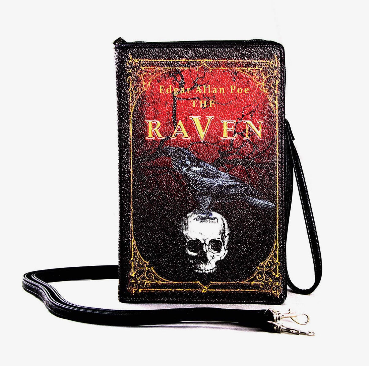 The Raven by Edgar Allen Poe Vintage Book Clutch Bag Crossbody by Comeco Inc