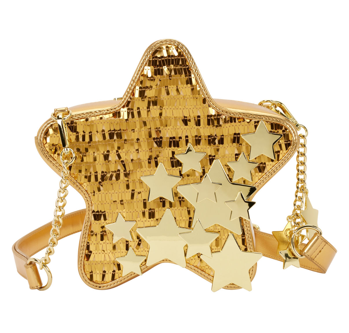 Loungefly FIGURAL GOLD STARS SEQUIN CROSSBODY BAG