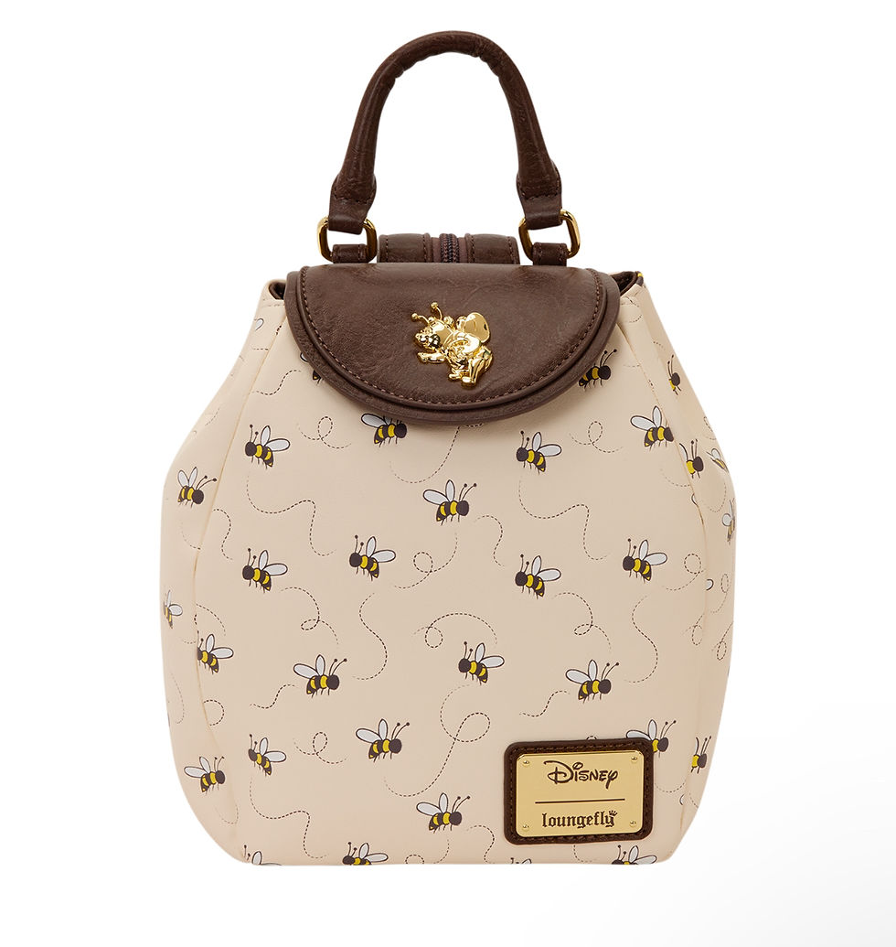Thumbnail: Winnie the Pooh AOP all over print bee in flight micro mini backpack by Loungefly