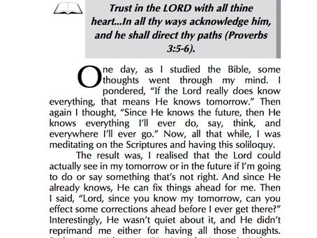 TRUST HIM WITH YOUR LIFE AND FUTURE