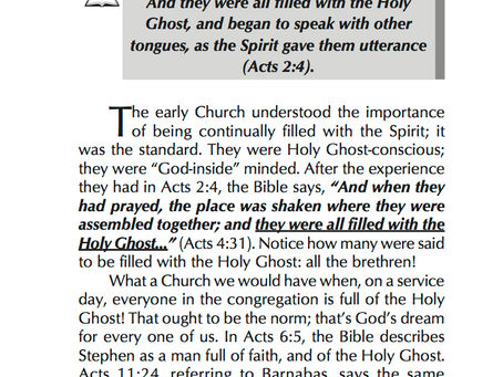 BE FULL OF THE SPIRIT ALWAYS