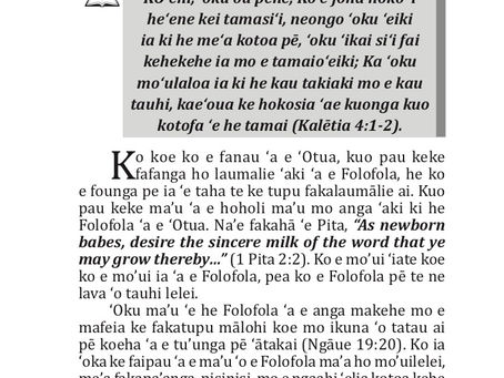 TUPULAKI MO TU’UMĀLIE ‘I HE FOLOFOLA