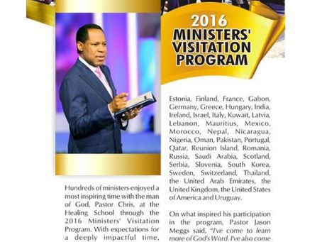 2016 MINISTERS VISITATION PROGRAM