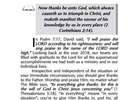 REJOICE AND BE THANKFUL