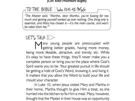 ONE THING IS NECESSARY