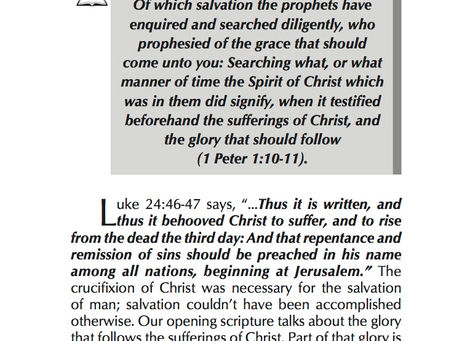 THE IMPORTANCE OF CHRIST’S SUFFERING